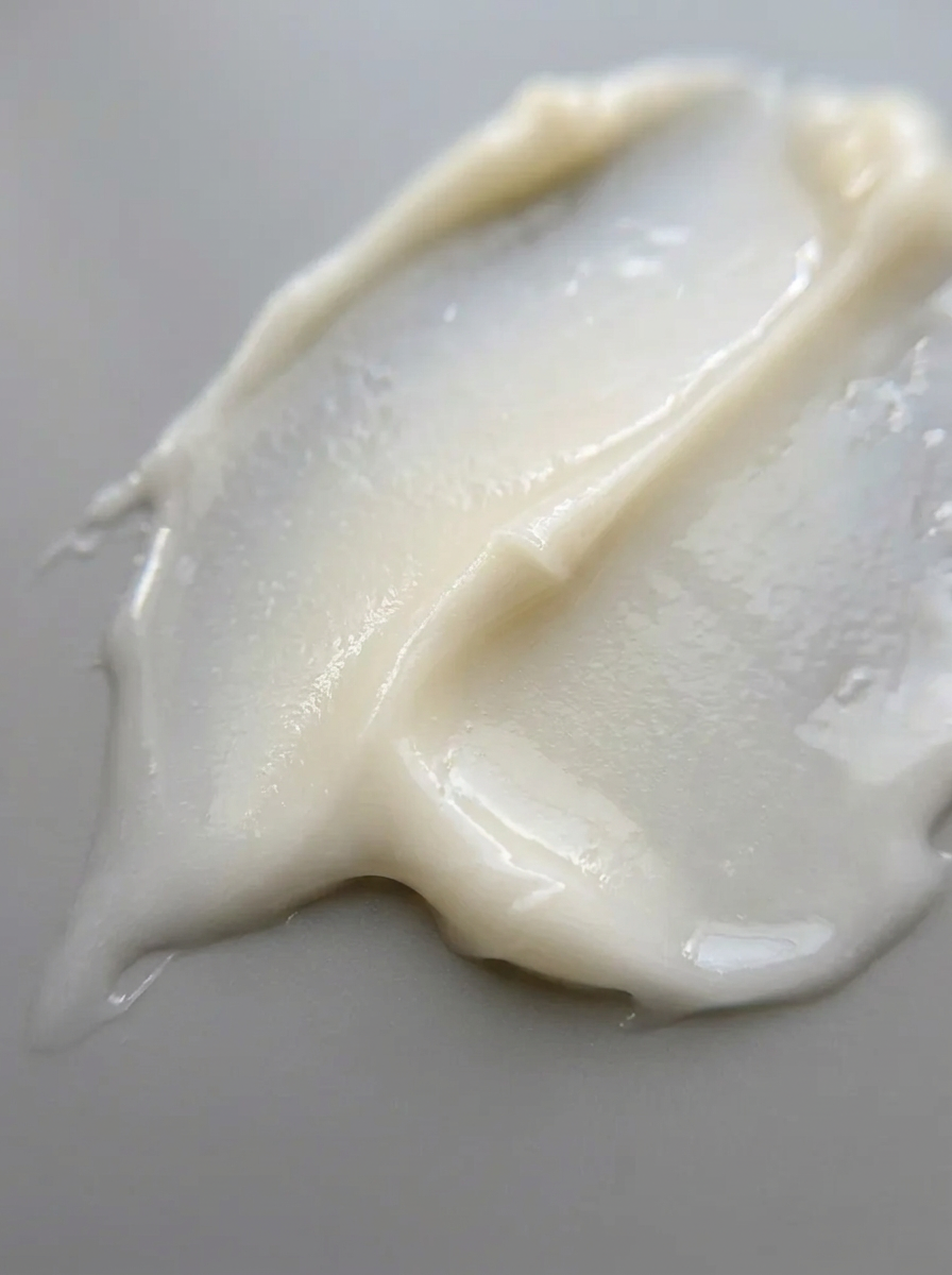 A close-up of Formed Renewal Balm, a product swatch spread on a neutral light gray surface.
